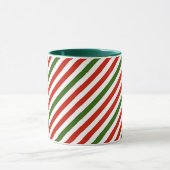 Weihnachtsfarben Streifen Tasse (Zentrum)