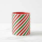 Weihnachtsfarben Streifen Tasse (Zentrum)