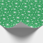 Weihnachtsfarben und Schneeflocken Geschenkpapier (Ecke)