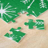 Weihnachtsfarben und Schneeflocken Puzzle (Seite)
