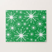 Weihnachtsfarben und Schneeflocken Puzzle (Horizontal)