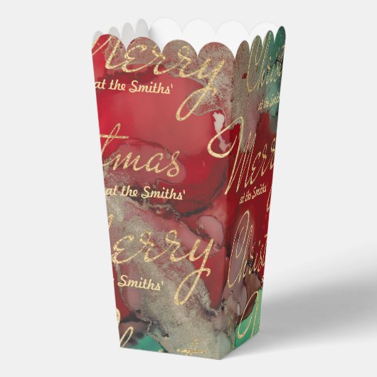 Weihnachtsfarben Vorfühchse Geschenkschachtel (Rückseite)