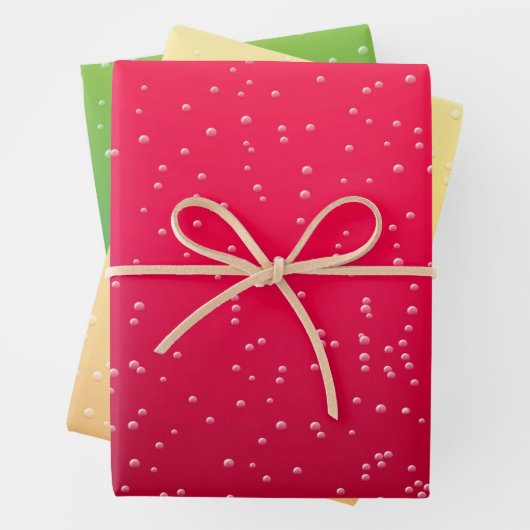 Weihnachtsfarbenblasen Geschenkpapier Set (Beispiel)