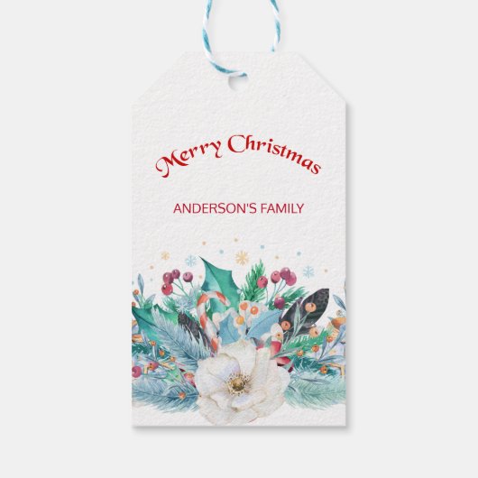 Weihnachtsfarbendekoration Geschenkanhänger (Rückseite)