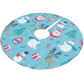 Weihnachtsfarbendesign Polyester Weihnachtsbaumdecke (Schrägansicht)