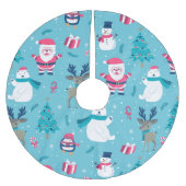 Weihnachtsfarbendesign Polyester Weihnachtsbaumdecke (Vorderseite)