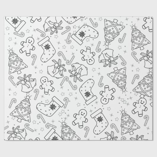 Weihnachtsfarbenpapier Geschenkpapier (Flach)