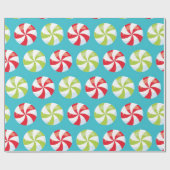 Weihnachtsfarbenprächtiges Candy Pattern Wrapping Geschenkpapier (Flach)