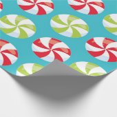 Weihnachtsfarbenprächtiges Candy Pattern Wrapping Geschenkpapier (Ecke)