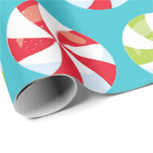 Weihnachtsfarbenprächtiges Candy Pattern Wrapping Geschenkpapier (Rolleneckpunkt)
