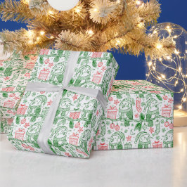 Weihnachtsfarbenwaschpapier Geschenkpapier