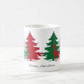 Weihnachtsfarbige Bäume Kaffeetasse (Mittel)