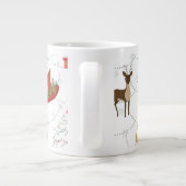 Weihnachtsfarbige Symbole 2 veränderbarer Hintergr Jumbo-Tasse (Rückseite)