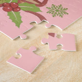Weihnachtsfarbiges Hirschdesign Puzzle (Seite)
