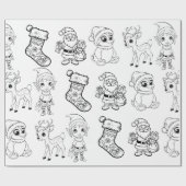 Weihnachtsfarbpapier Geschenkpapier (Flach)