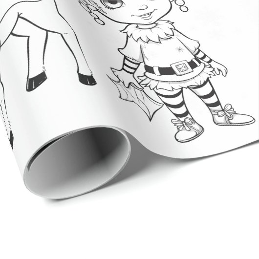 Weihnachtsfarbpapier Geschenkpapier (Rolleneckpunkt)