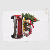 Weihnachtsfarm Golfhandtuch (Horizontal)