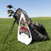 Weihnachtsfarm Golfhandtuch (Gras)
