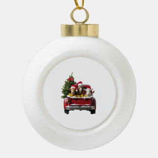 Weihnachtsfarm Keramik Kugel-Ornament