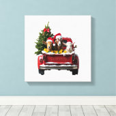 Weihnachtsfarm Leinwanddruck (Insitu (Holzboden))