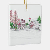 Weihnachtsfarm-Schmuck Keramikornament (Rechts)