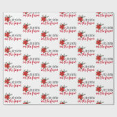 Weihnachtsfarm Verse on White Geschenkpapier (Flach)