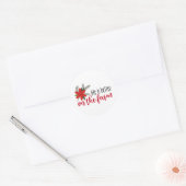 Weihnachtsfarm Verse on White Runder Aufkleber (Umschlag)