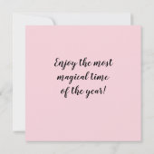 Weihnachtsfashion-Illustration mit Baum Einladung (Rückseite)