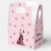 Weihnachtsfashion-Illustration mit Baum Geschenkschachtel (Geöffnet)