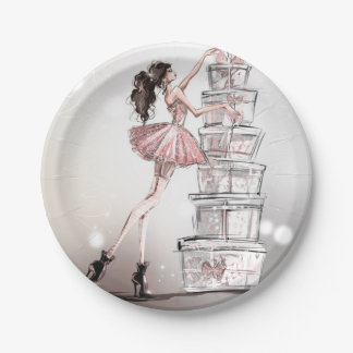 Weihnachtsfashion Illustration Paper Plate Pappteller