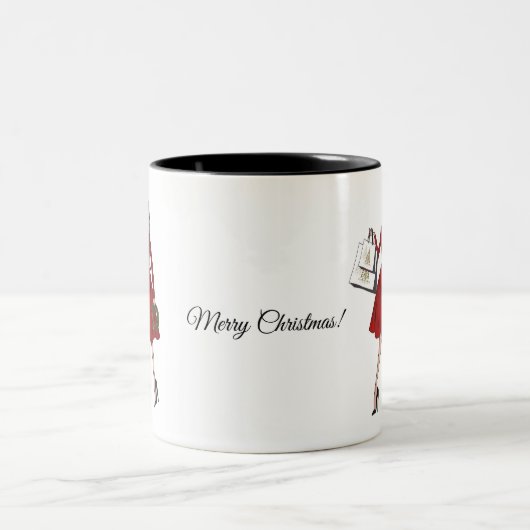 Weihnachtsfashion Illustration Tasse (Mittel)