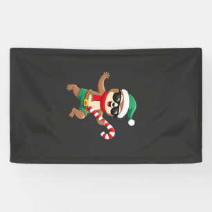 Weihnachtsfaultier-Elf-Peppermint-Candy-Cane-Shirt Banner