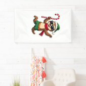 Weihnachtsfaultier-Elf-Peppermint-Candy-Cane-Shirt Banner (Insitu)