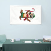 Weihnachtsfaultier-Elf-Peppermint-Candy-Cane-Shirt Banner (Messeveranstaltung)