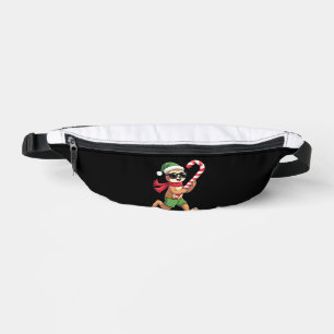 Weihnachtsfaultier-Elf-Peppermint-Candy-Cane-Shirt Bauchtasche