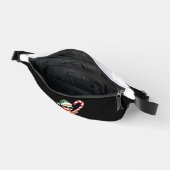 Weihnachtsfaultier-Elf-Peppermint-Candy-Cane-Shirt Bauchtasche (Offen)