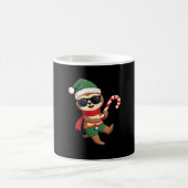 Weihnachtsfaultier-Elf-Peppermint-Candy-Cane-Shirt Kaffeetasse (Mittel)