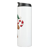 Weihnachtsfaultier-Elf-Peppermint-Candy-Cane-Shirt Thermosbecher (Nach rechts gedreht)