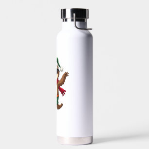 Weihnachtsfaultier-Elf-Peppermint-Candy-Cane-Shirt Trinkflasche