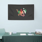 Weihnachtsfaultier-Elf-Pfefferminz-Candy-Cane-Shir Banner (Messeveranstaltung)