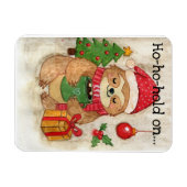 Weihnachtsfaultier mit heißer Schokolade Magnet (Horizontal)