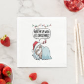 Weihnachtsfaultier schlafende Feiertage Serviette (Beispiel)