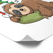 Weihnachtsfaultier Weck mich auf Feiertagsnickerch Poster (Ecke)