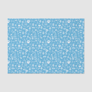 Weihnachtsfavoriten Blue Santa Elf Snowman Pattern Seidenpapier