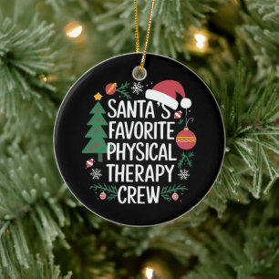 Weihnachtsfavoriten der Physiotherapie-Mannschaft  Keramik Ornament