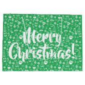 Weihnachtsfavoriten Green Santa Elf Snowman Santa Große Geschenktüte (Rückseite)