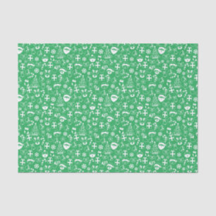 Weihnachtsfavoriten Green Santa Elf Snowman Santa Seidenpapier