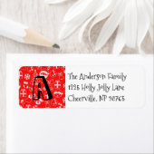 Weihnachtsfavoriten Red Santa Elf Snowman Monogram (Insitu)