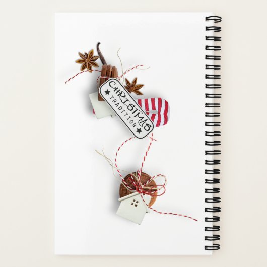 Weihnachtsfavoriten Spiralrezeptur-Notebook Notizblock (Rückseite)