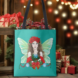 Weihnachtsfee Fantasy Stechpalme Glocken Weihnacht Tasche